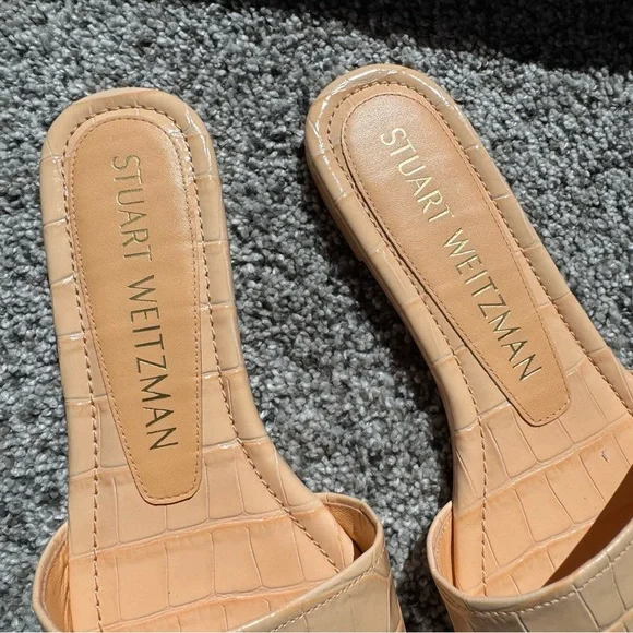 Stuart Weitzman Summer Slide Sandal Mango Color Shoe Size 8.5 NEW